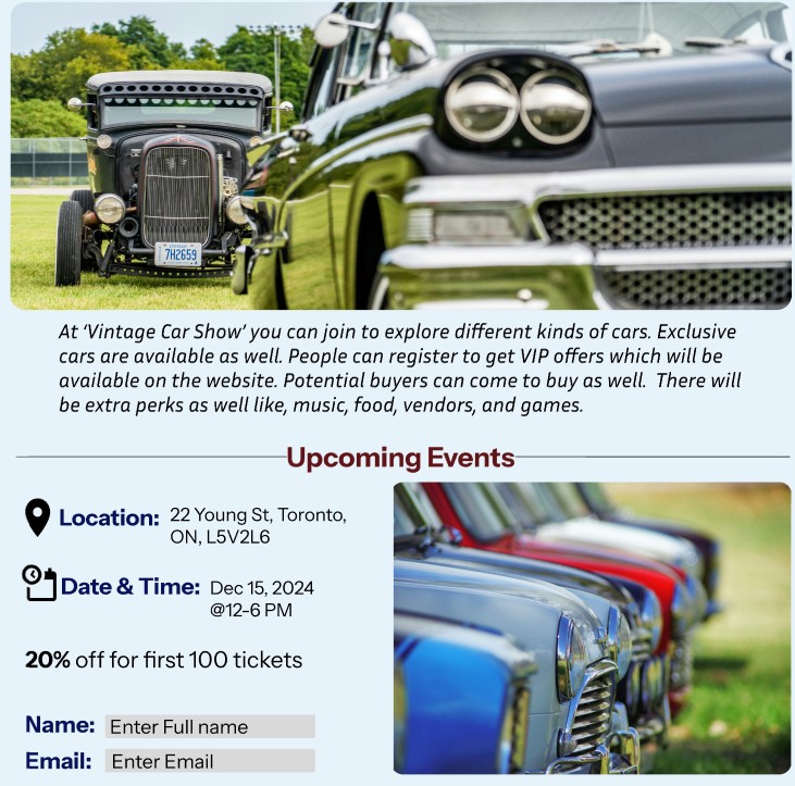 Car show wire frames