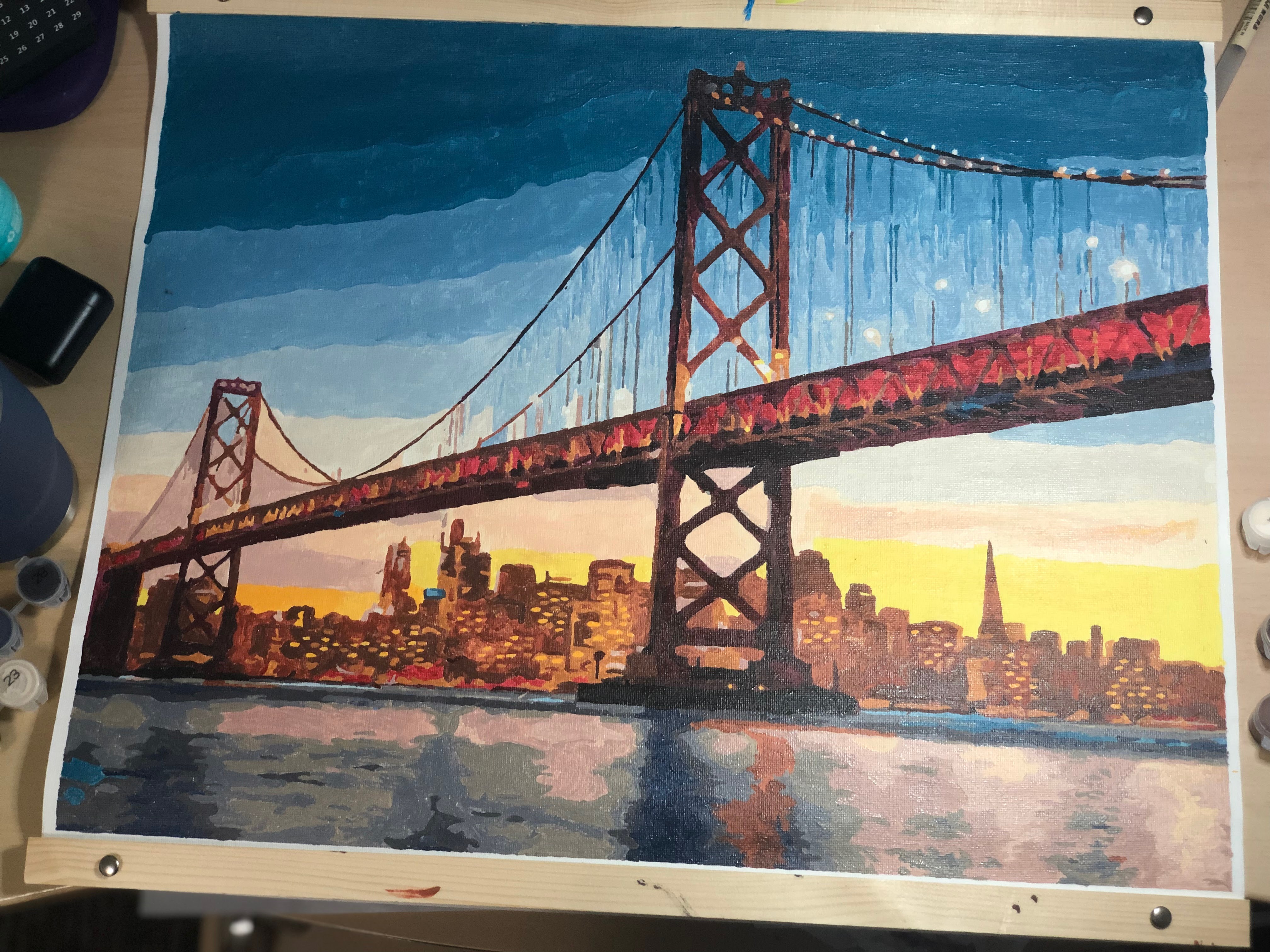 painting of bridge by me