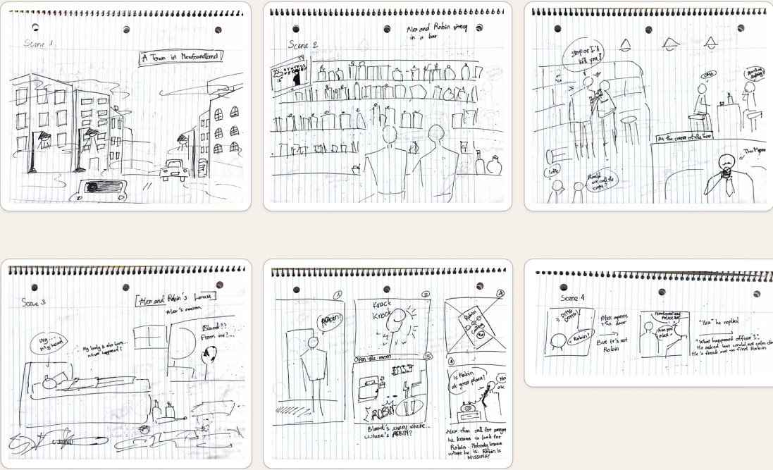 sketches of the game